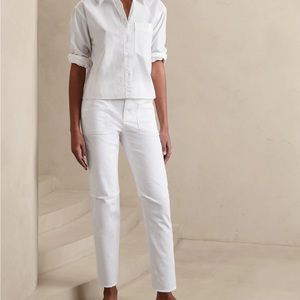 Banana Republic Authentic girlfriend Chino - White NWT